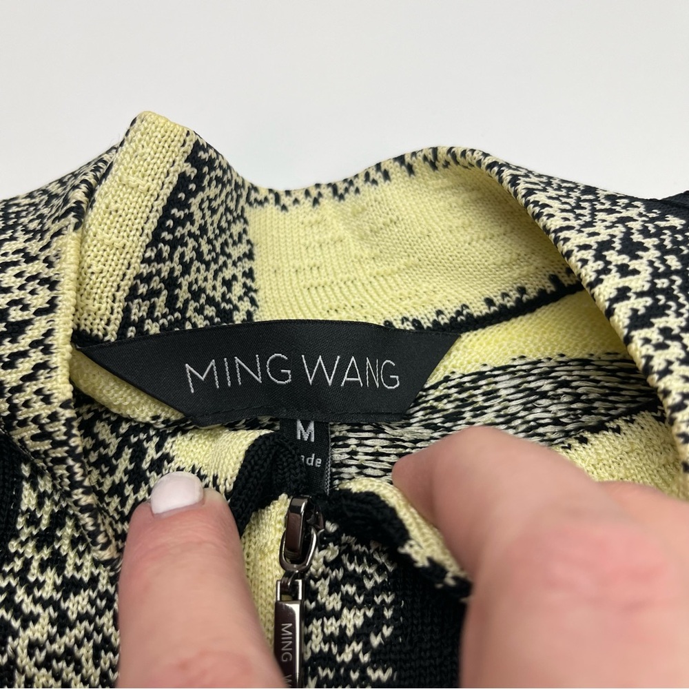 Ming Wang Geometric Pattern Long Sleeve Jacket Bl… - image 2